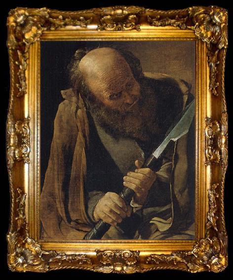 framed  Georges de La Tour The apostle Thomas, ta009-2